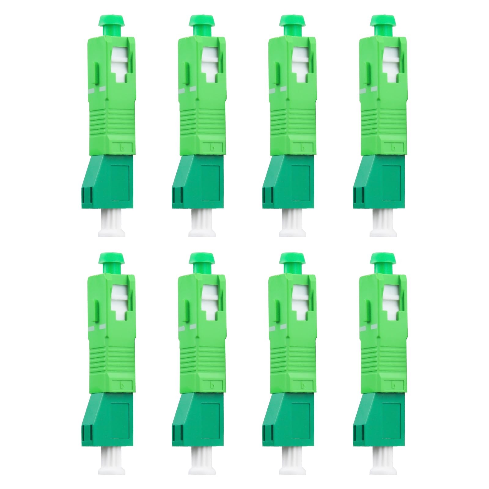 8 PCS Single Mode 9/125um SC/APC Male To LC/APC Female Hybrid Fiber Adapter