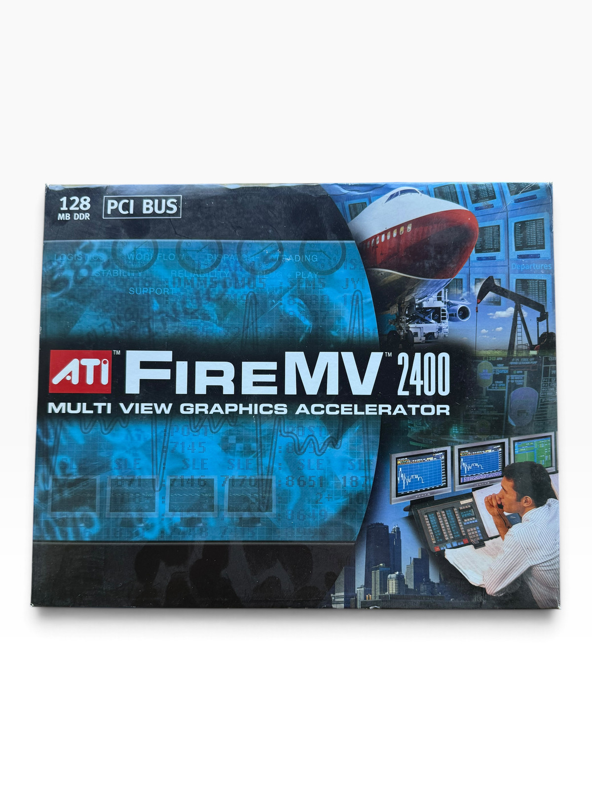 ATI FireMV 2400 128MB DDR PCI Bus Multi View Graphics Accelerator Video Card