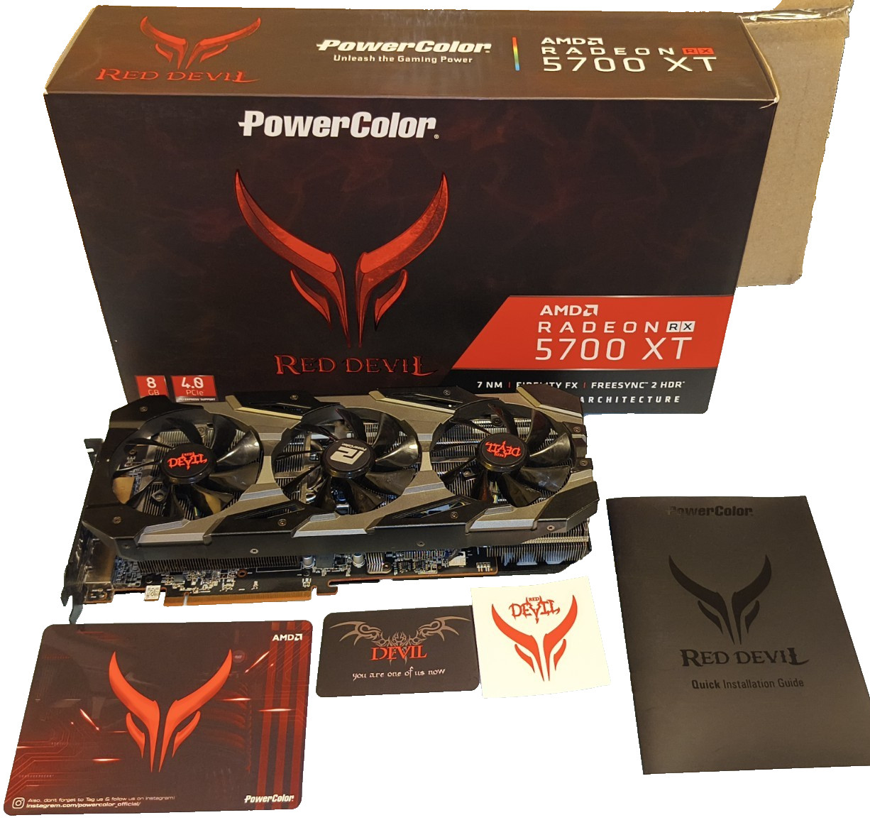 PowerColor Red Devil RX 5700 XT AMD Radeon Full RGB– Serviced, Tested, box