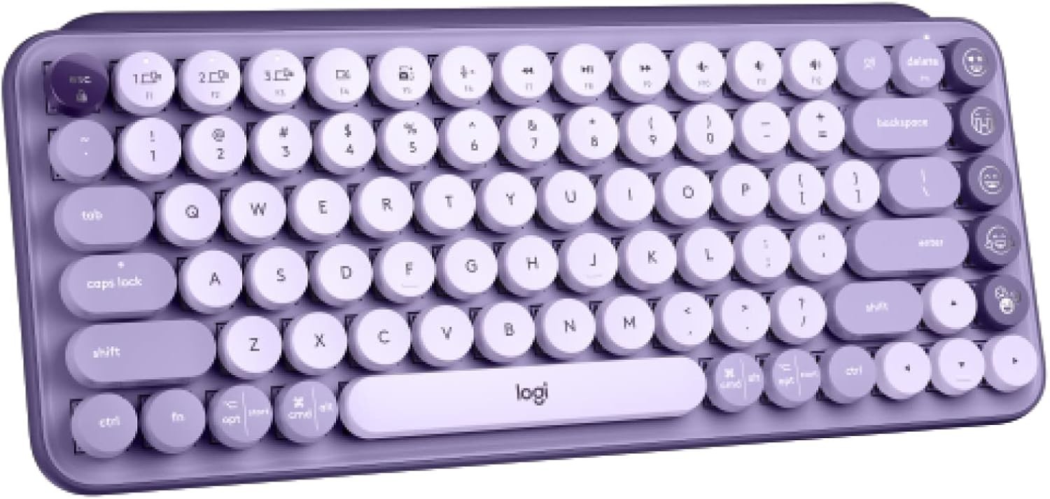 Logitech Pop Keys Wireless Mechanical Keyboard With Customizable Emoji Keys