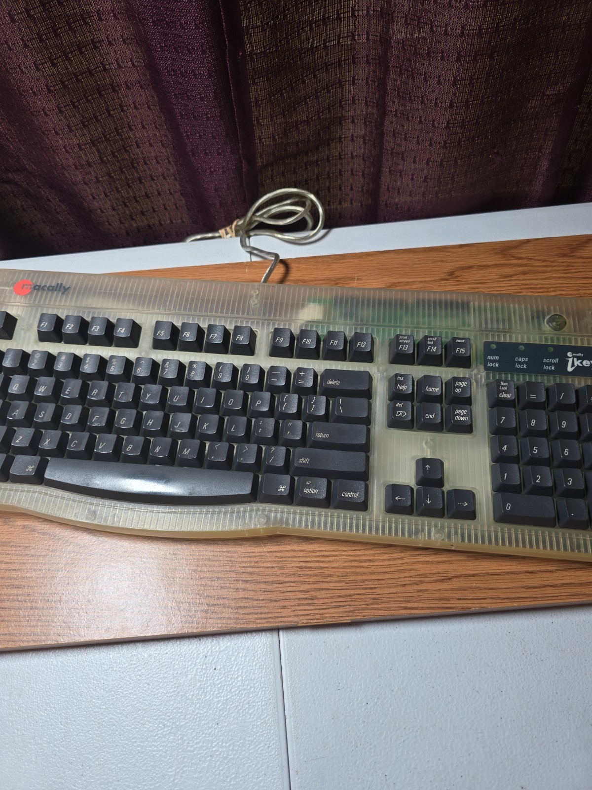 Macally iKey4 USB Media Editing Keyboard for Apple Mac Clear