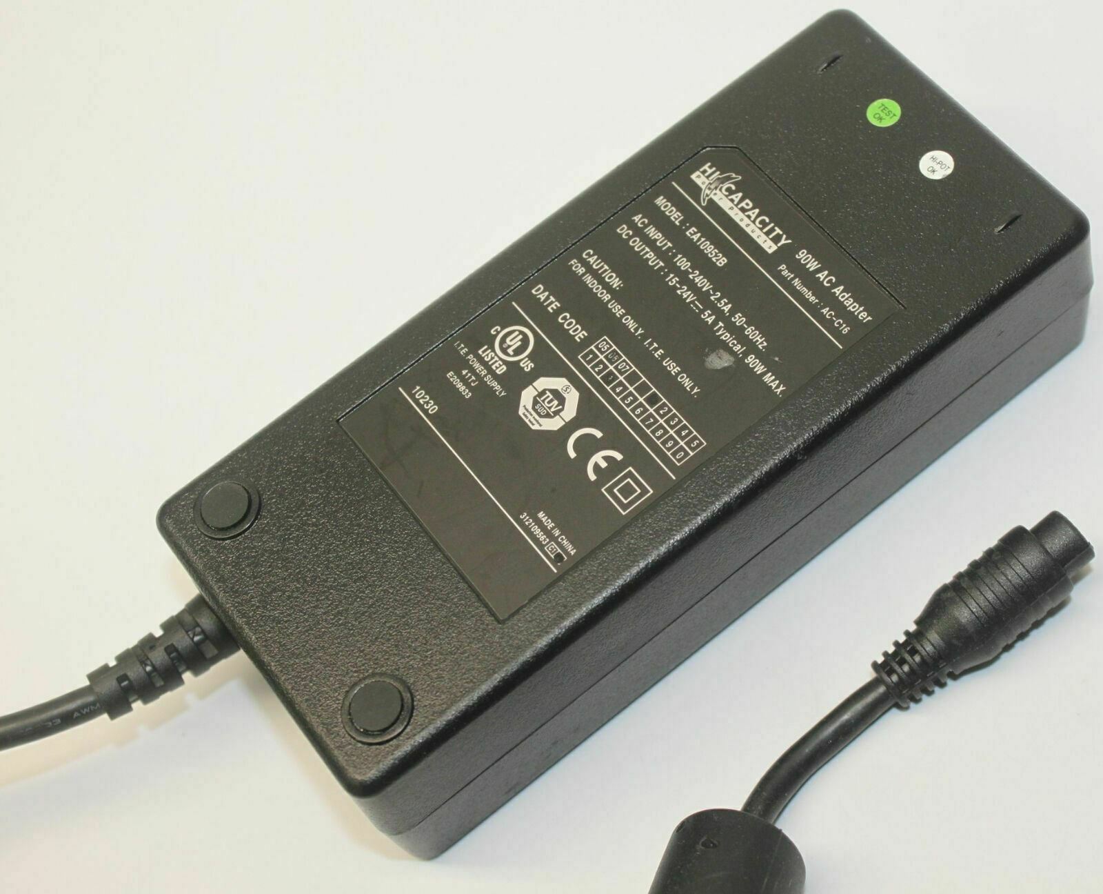 Generic Laptop AC Adapter Hi-Capacity EA10952B Charger 90W 2.5A Power Supply