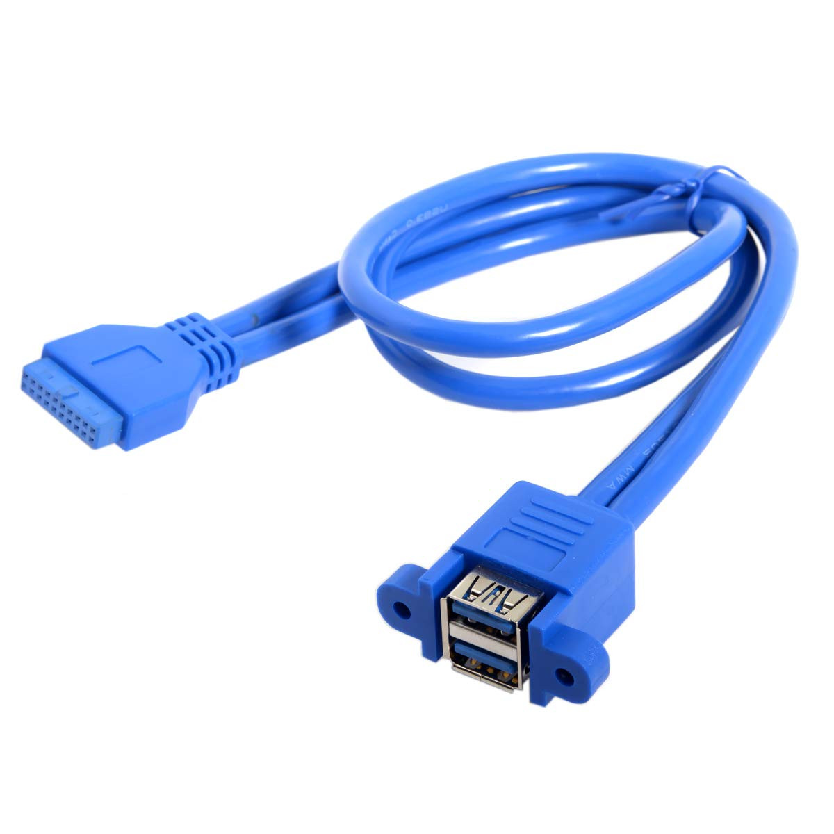 Stackable USB 3.0 Female Panel Type to Motherboard 19Pin 20Pin Header