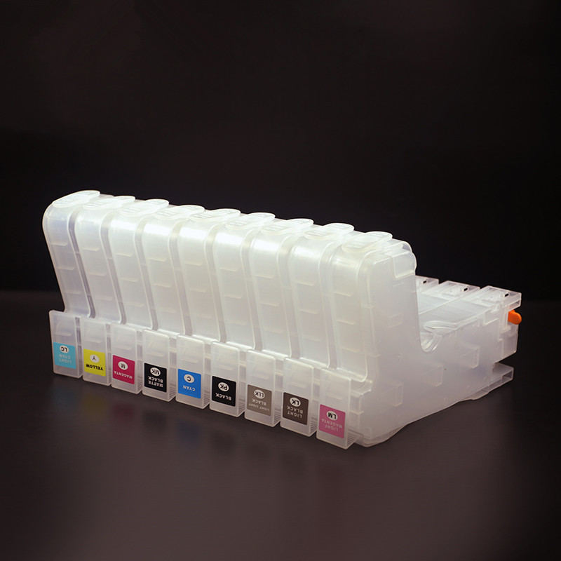 9* 280ML T8501-T8509 Empty Ink Cartridges with Chip for Epson SC P800 Printer