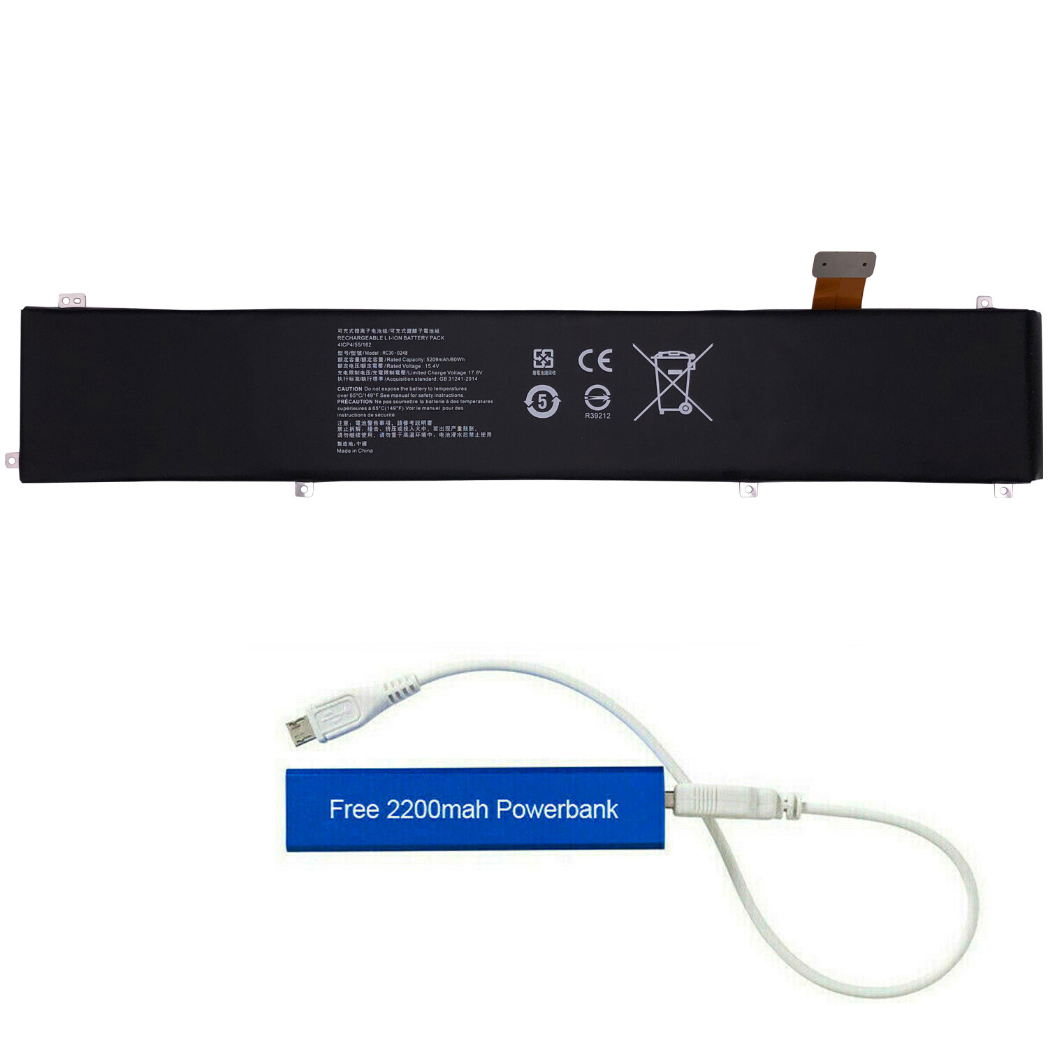 REPLACEMENT RC30-0248 BATTERY FOR RAZER BLADE 15 2018 RZ09-02386 RZ09-02486 80WH