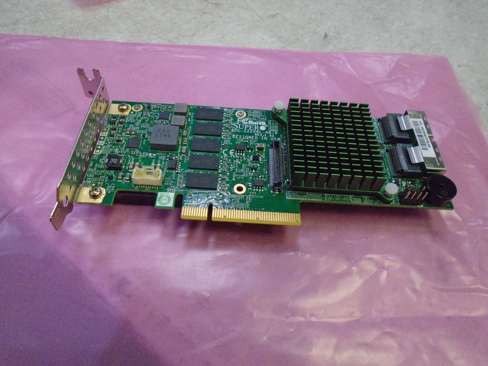 SuperMicro AOC-S2208L-H8iR PCIe 6Gb/s SAS/SATA RAID Card w/ Battery