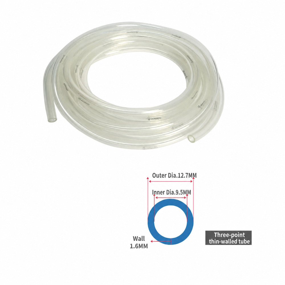 PVC Water Cooling Tube 2 Meter 12mm ID Transparent Soft Tubing