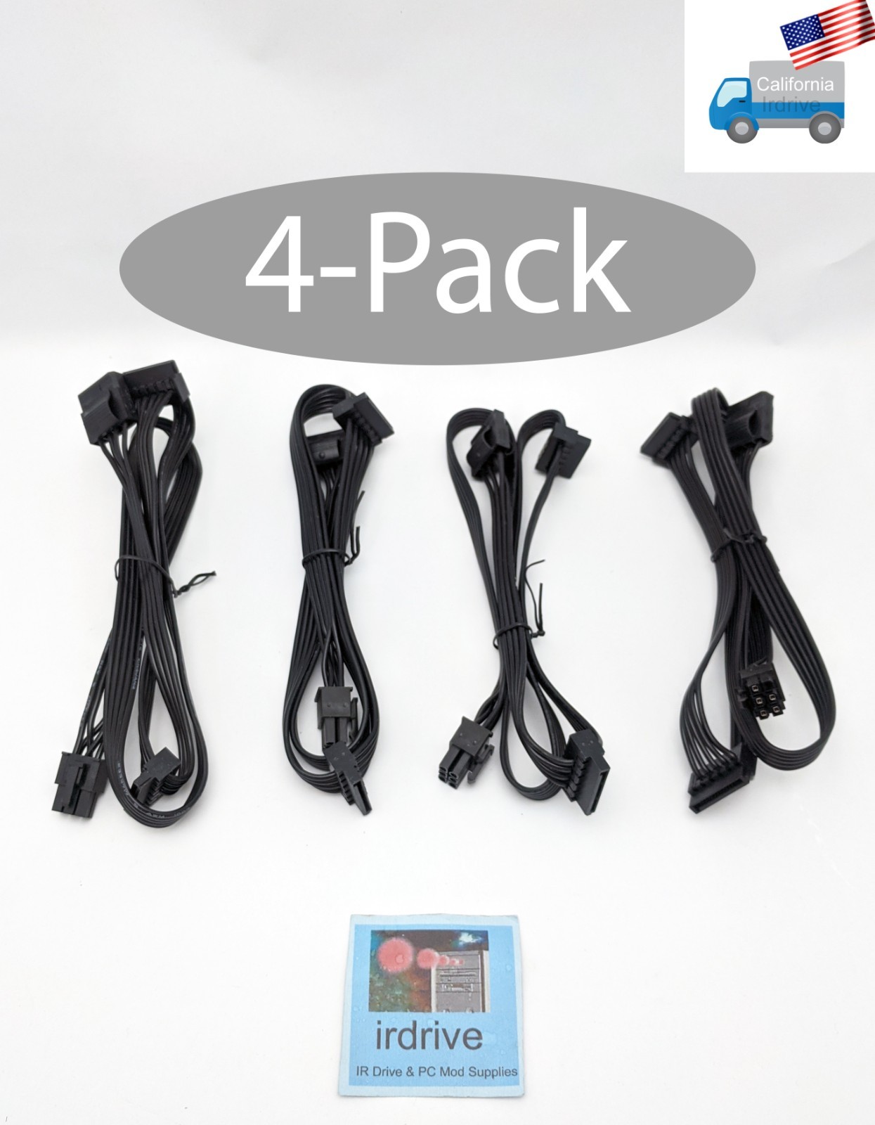 4x PowerSpec 2x SATA 1x Molex Power Supply Connector Cable for PS650GFM PS750GFM