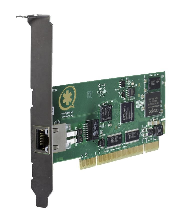 Digium Wildcard 1TE134F single span digital PCI card hardware echo cancellation