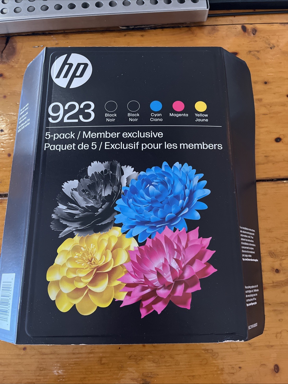 HP 923 Black Cyan Magenta Yellow Ink Set 6C3Y8BN Exp 2028 Sealed Retail Box