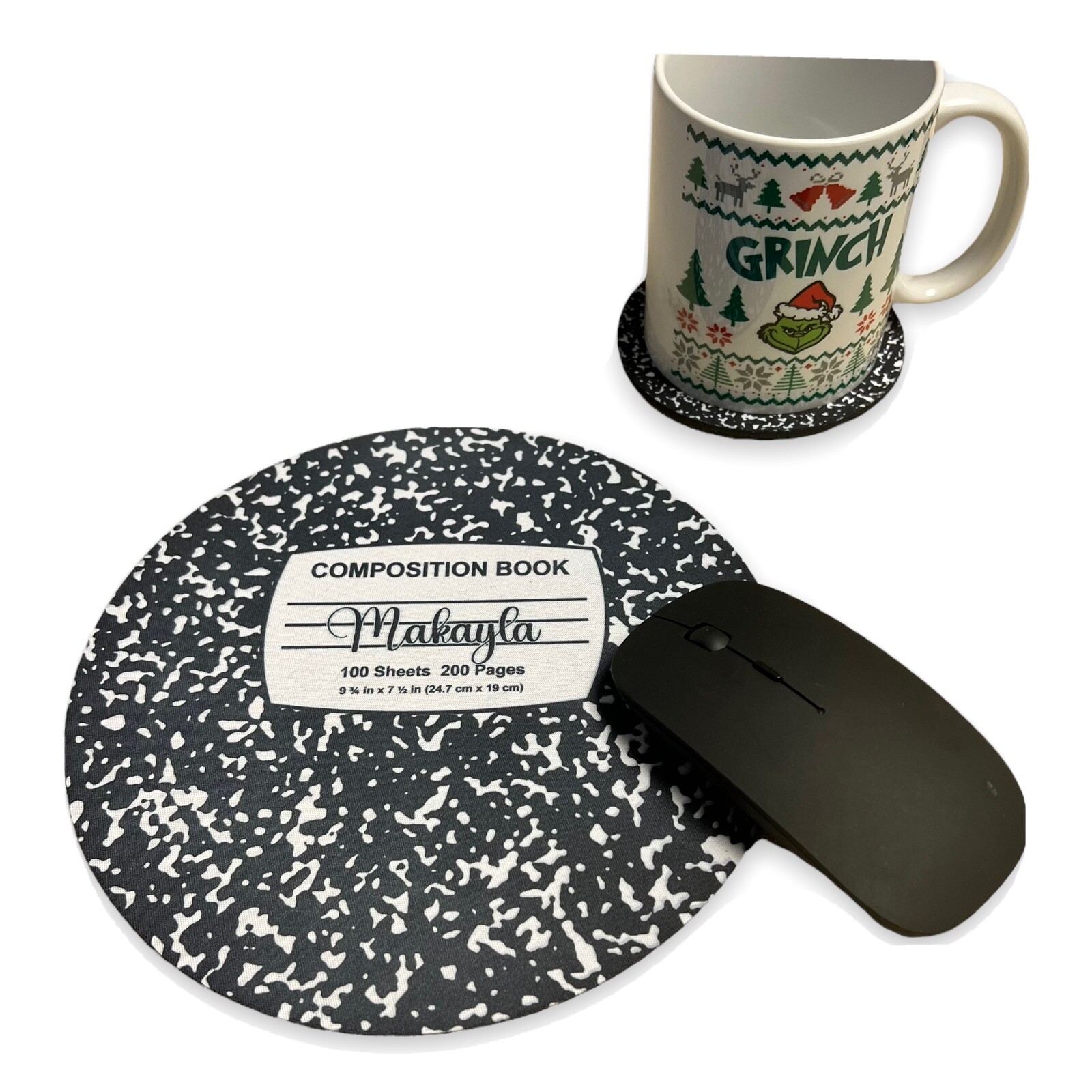 Custom Mouse pad, Composition Print Mouse Pad With Matching Coaster, Mousepad