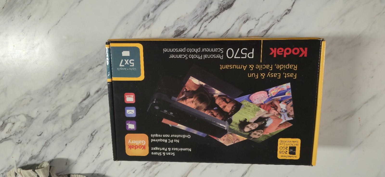 Kodak P570 Personal Photo Scanner w/ Power Adapter & Box Powers On READ