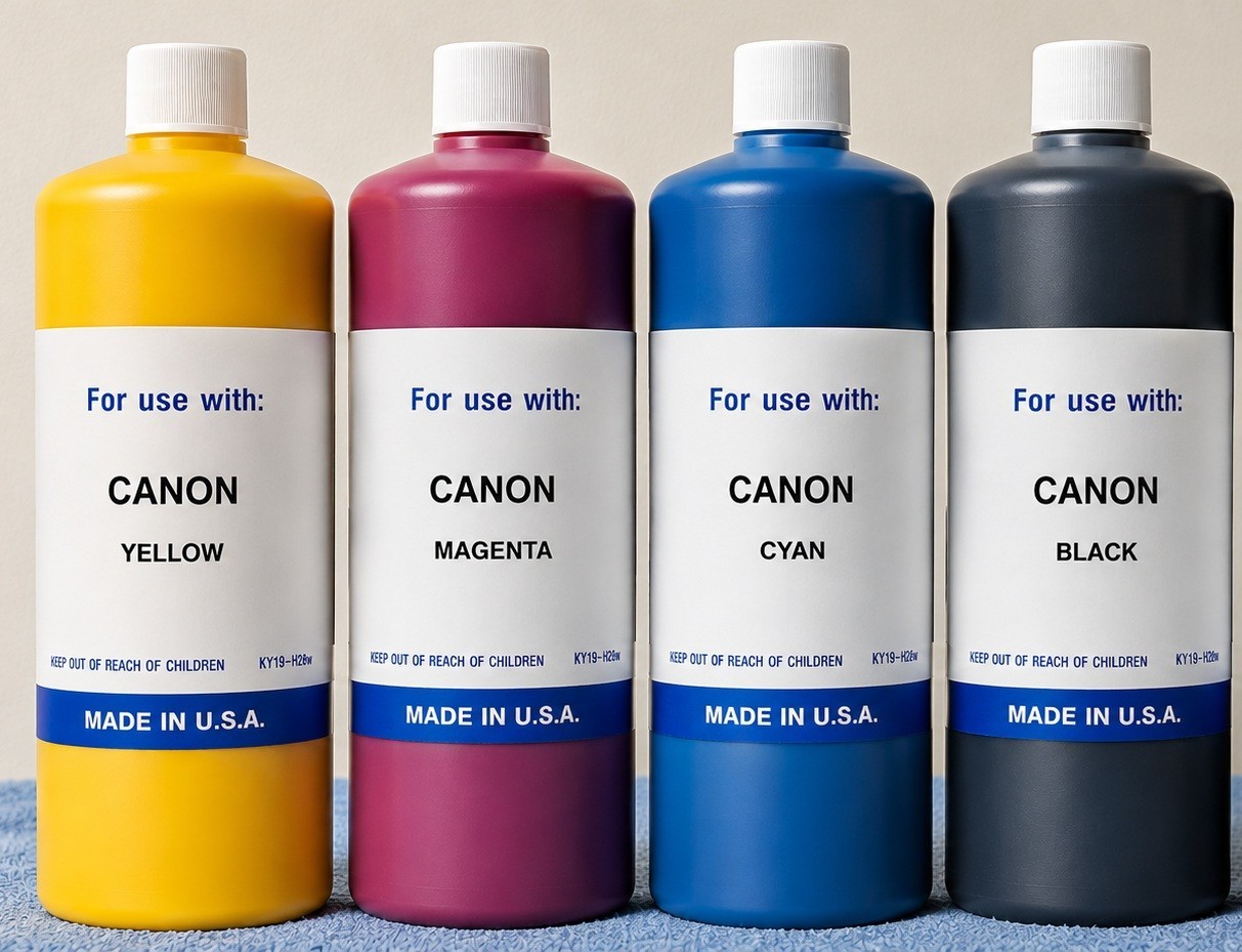 4 x COMPATIBLE UNIVERSAL INK FOR CANON MAXIFY G6020 / 6020 (C-Y-M-K) 4 LITERS