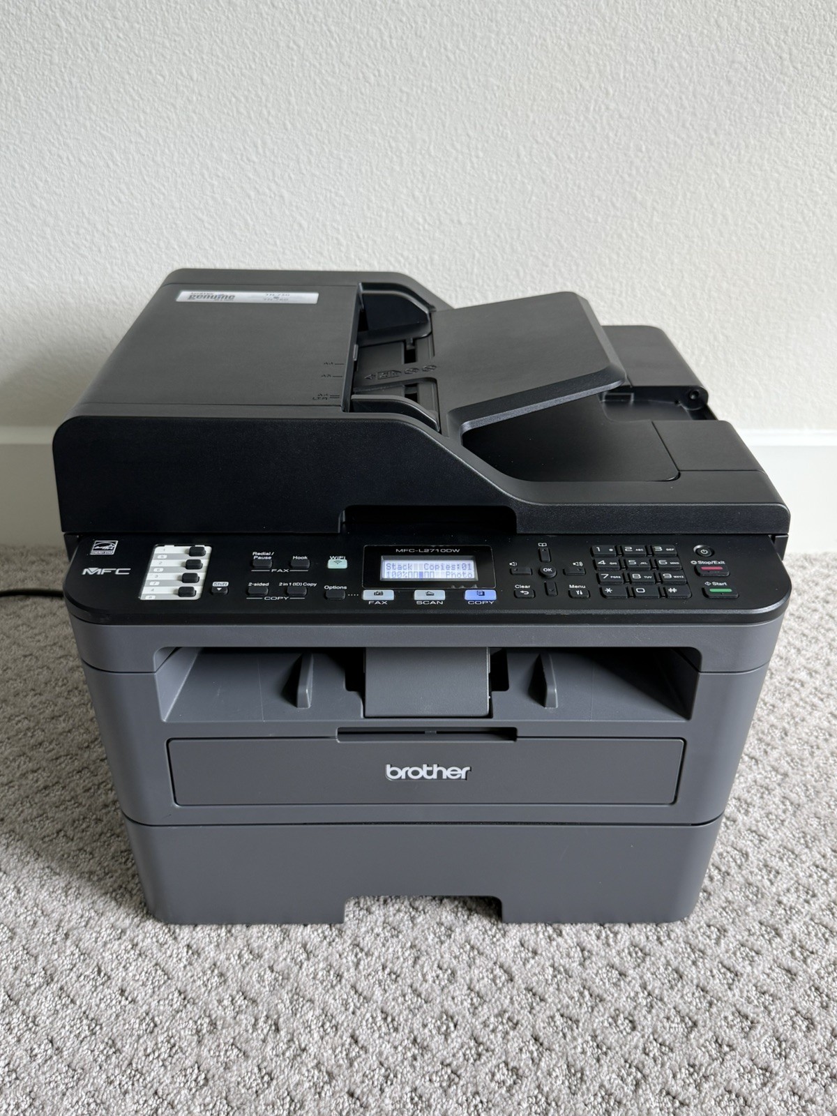 Brother MFC-L2710DW Wireless Laser All-in-One Printer Low Use 2.1K Pages TESTED