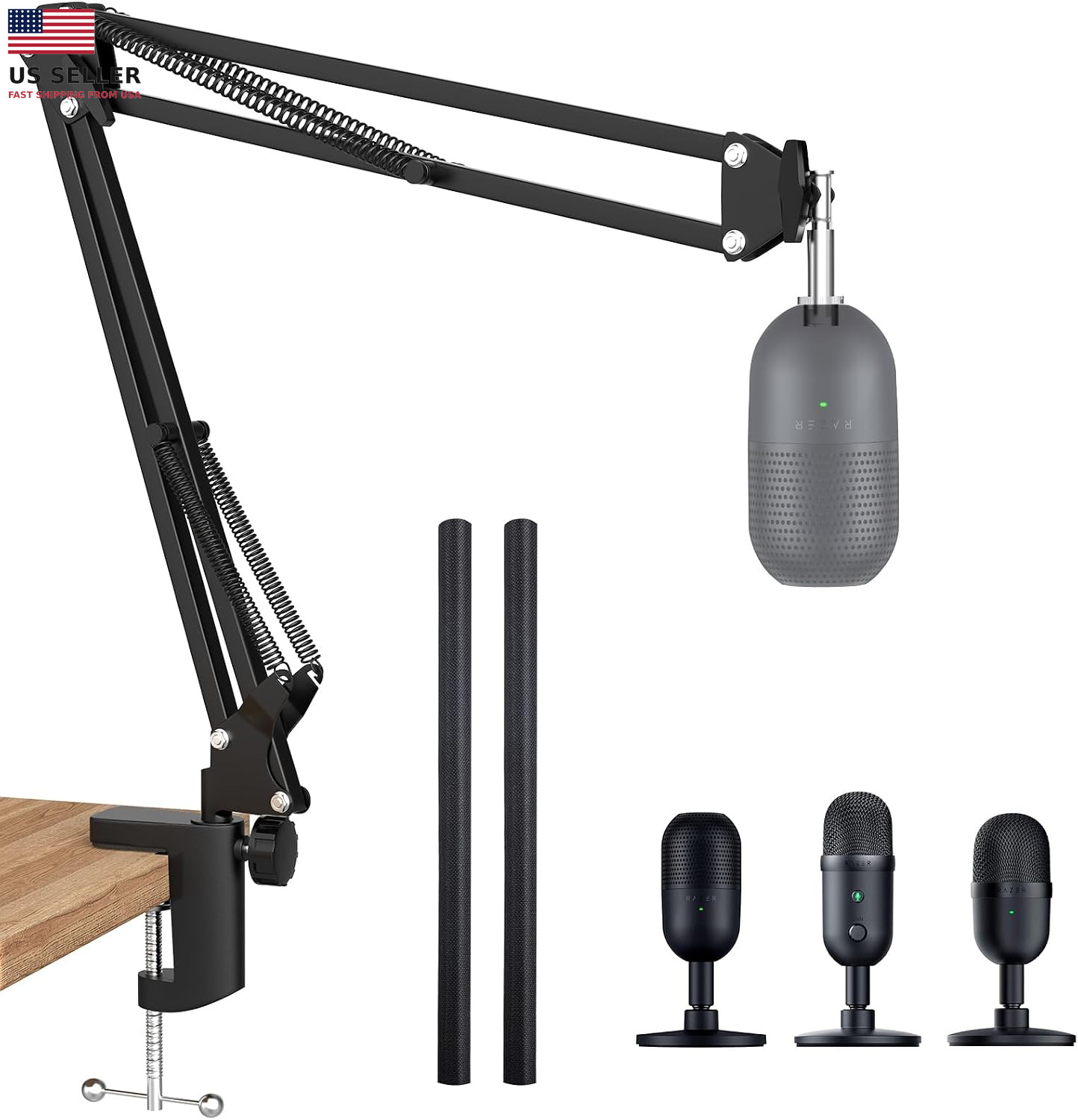 Seiren V3 Mini Boom Arm - Mic Arm for Razer Mini, Seiren V2, Seiren X and Most