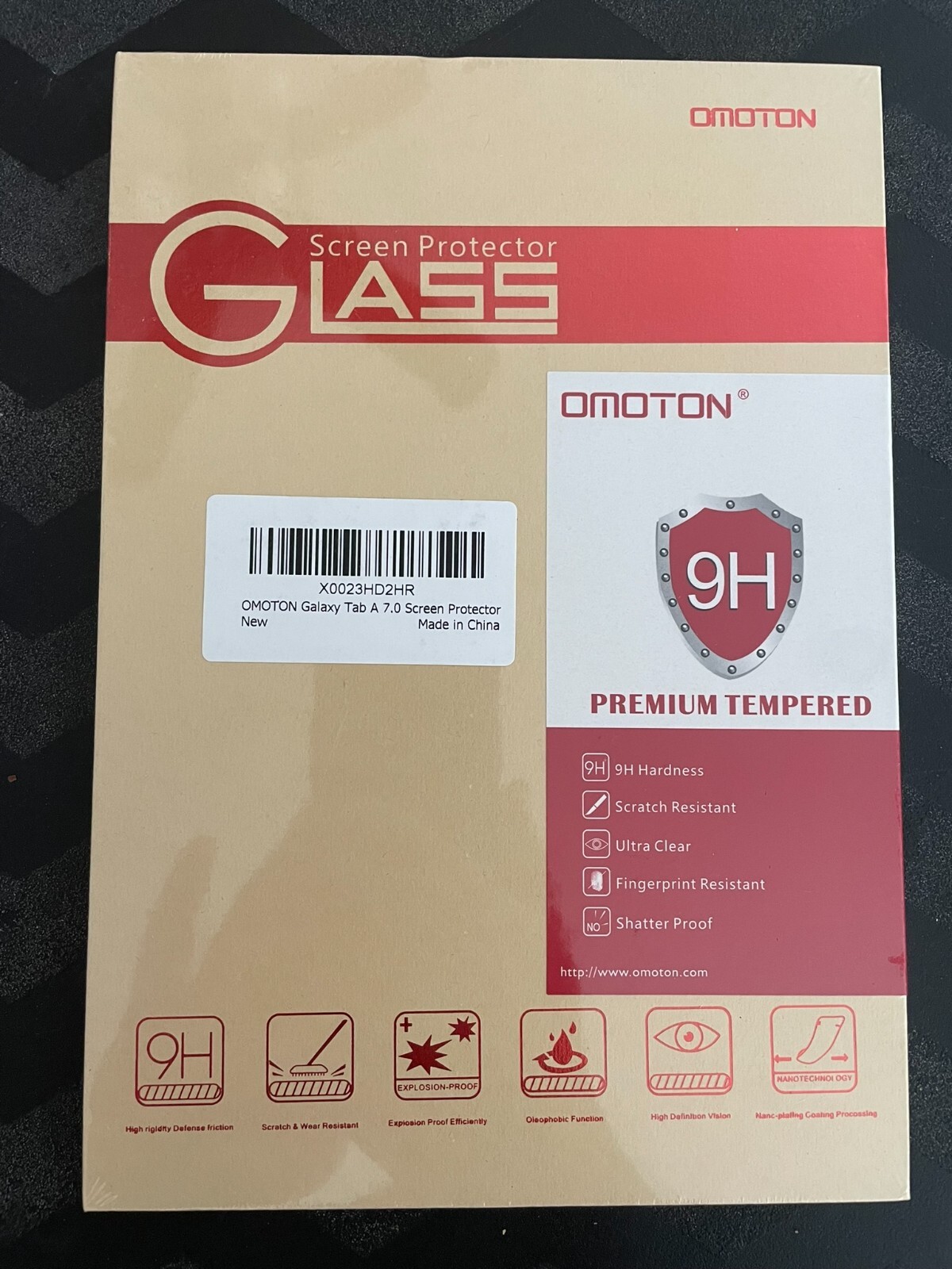 OMOTON 9H Tempered Glass Screen Protector For Samsung Galaxy Tab A 7.0