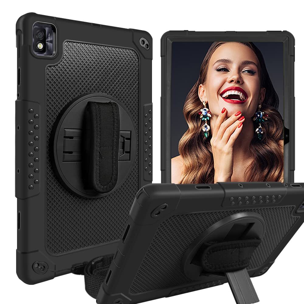 Kebiory for TCL TABMAX 10.4 Inch Tablet Case, KingPad M10(Black/Black)