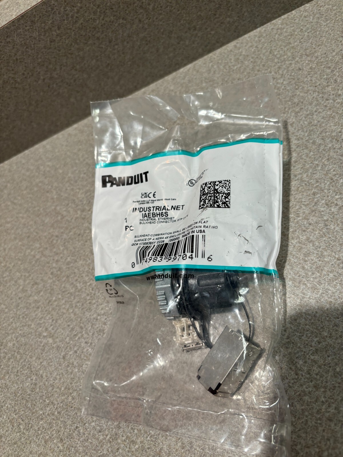 PANDUIT IAEBH6S INDUSTRIAL BULKHEAD CONNECTOR