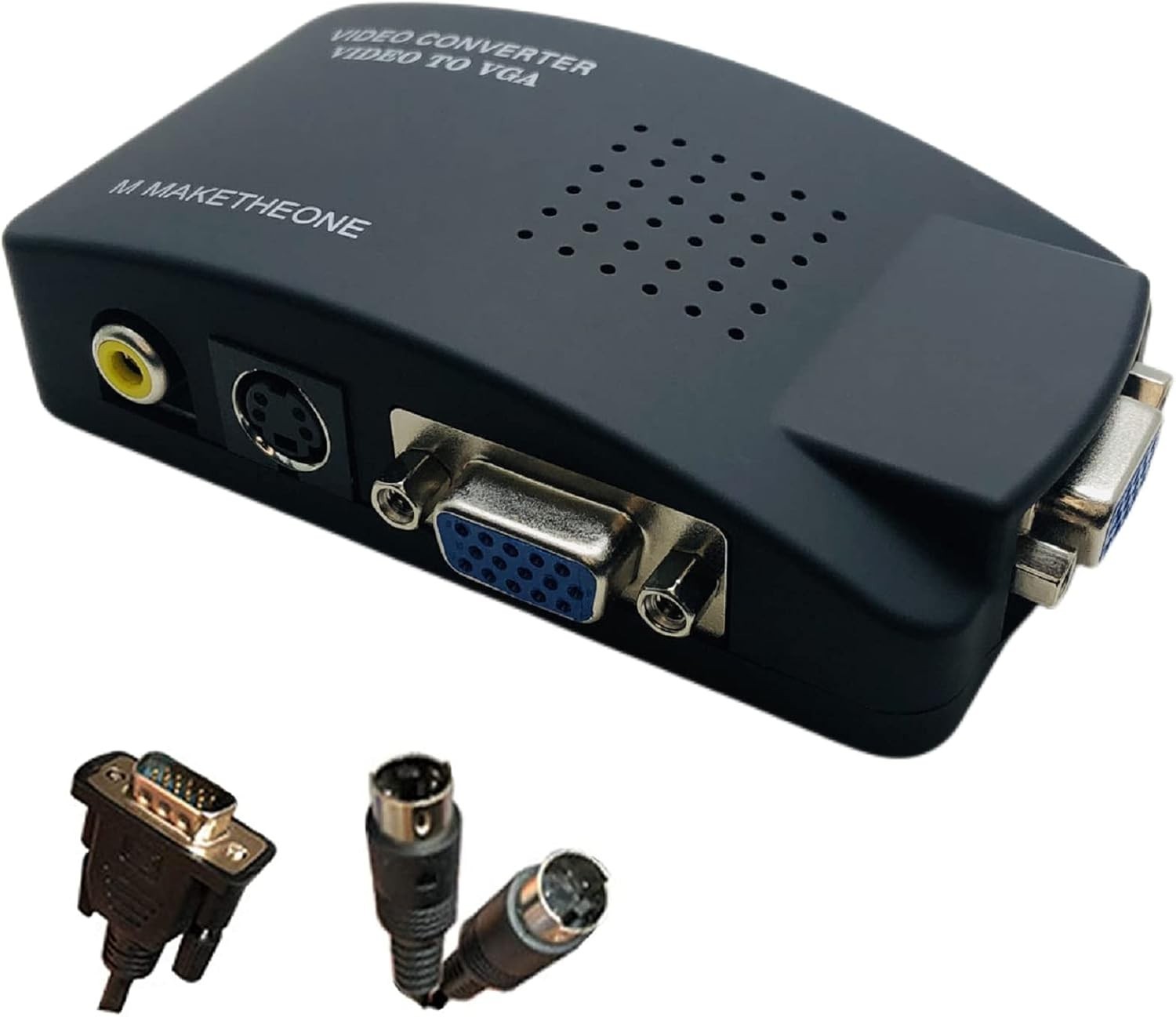 RCA to VGA Adapter, Composite AV S-Video RCA Input to VGA Female Output Conver..