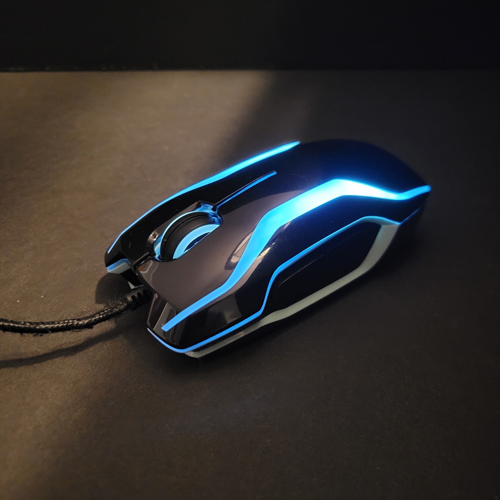 Rare Disney Tron Gaming Mouse Designed By Razer Blue & Black - Fully Functional