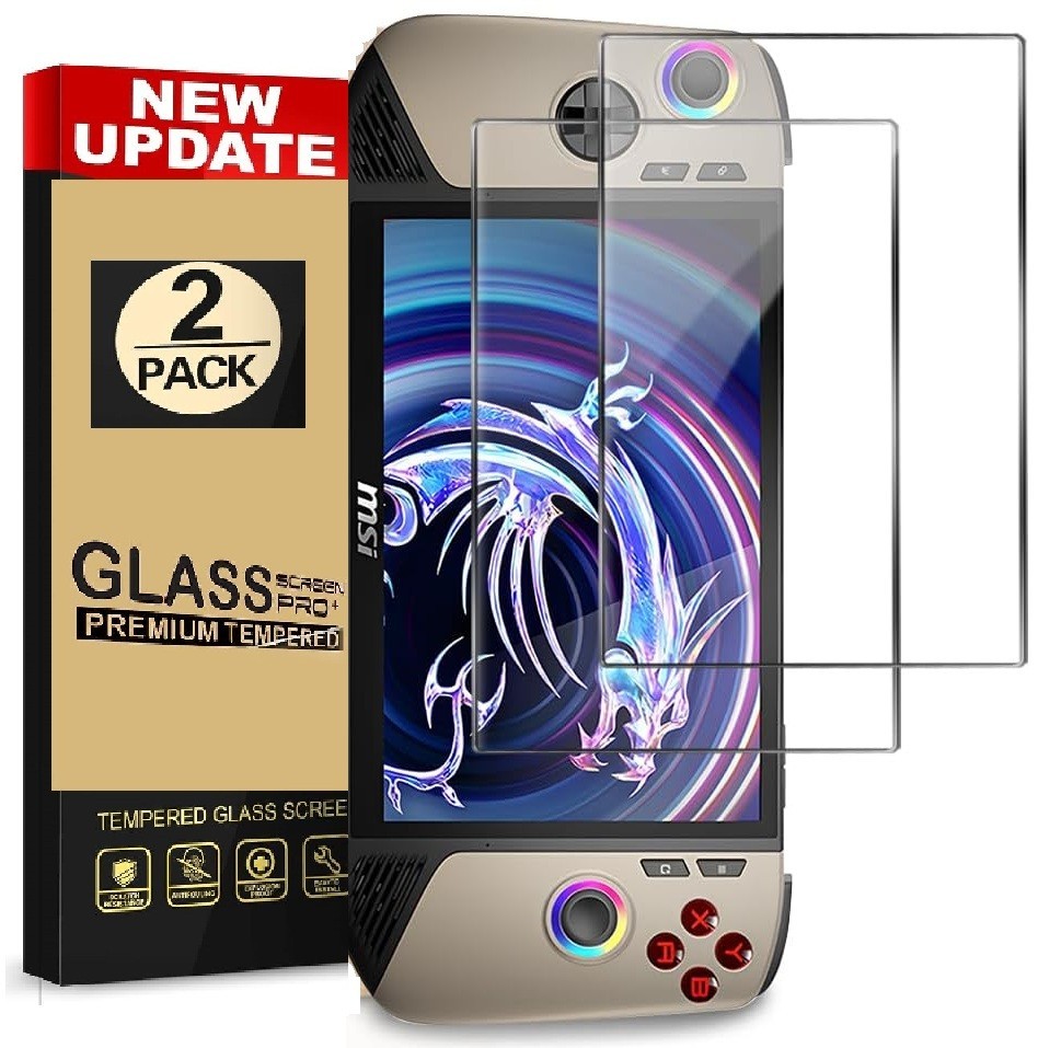(2PACK) MSI Claw 8 AI+ A2VM Handheld Gaming Screen Cove Tempered Glass Protector