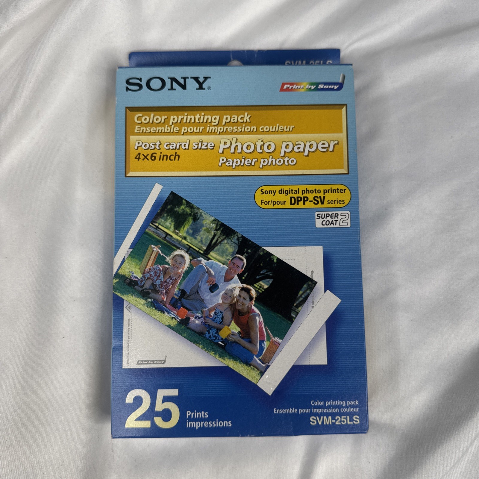 NEW Sony SVM-25LS PHOTO PAPER 25 Prints 4"x 6" Postcard Size Color Printing
