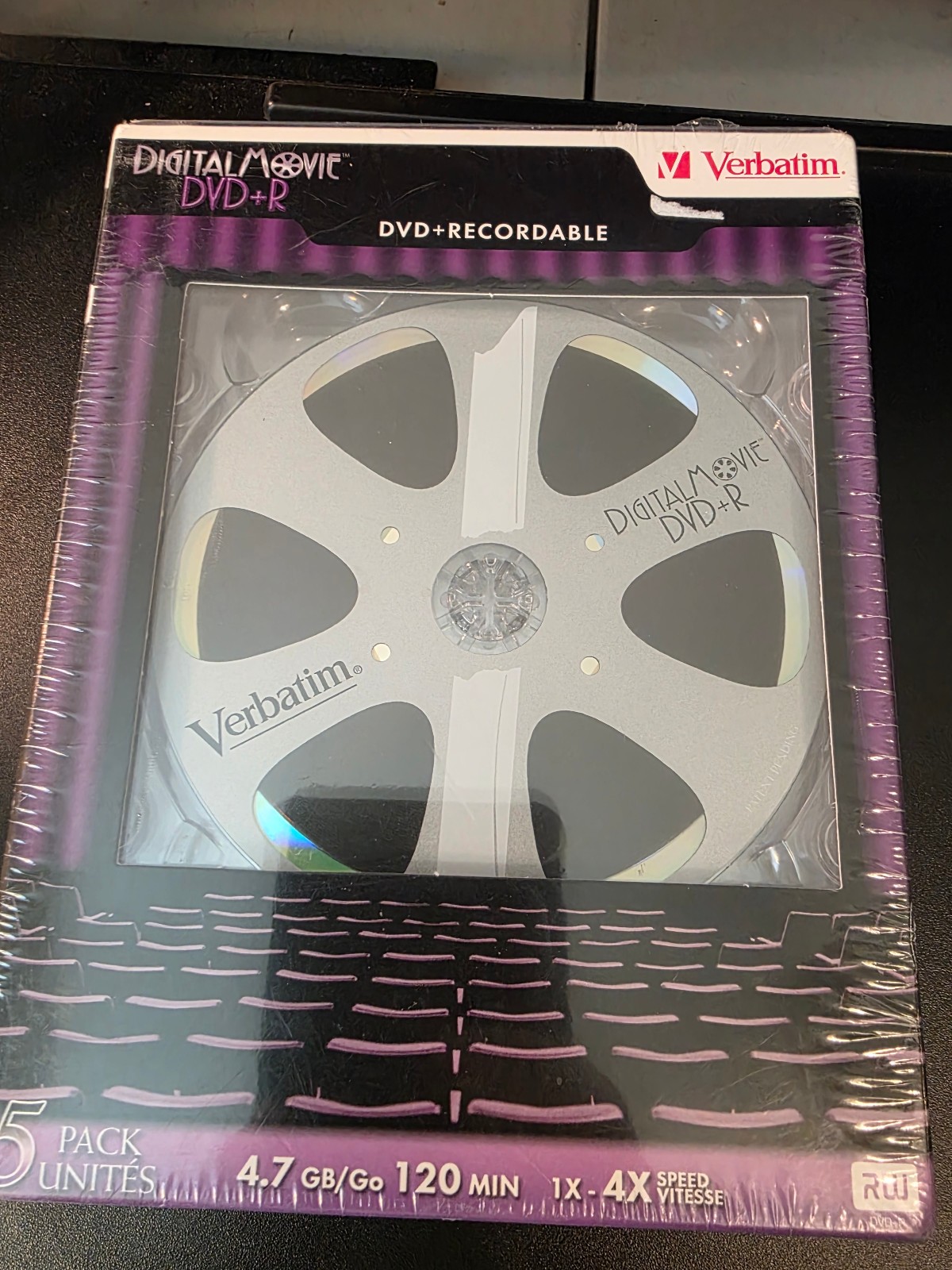 Verbatim DVD+R/RW  Discs , Blank DVD Media Storage,  5 PACK Individual Cases New