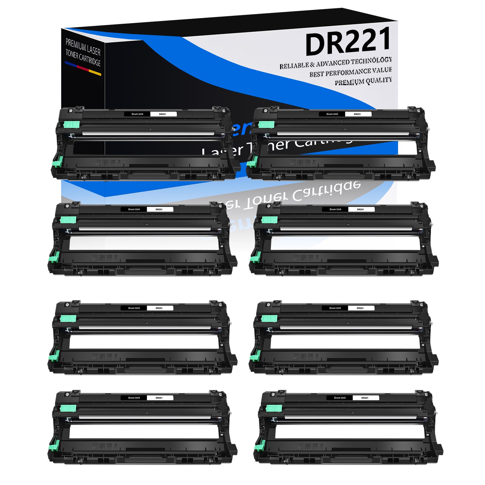8 Packs DR-221 DR221 Black Drum Unit For Brother MFC-9330CDW HL-3140CW 3170CDW