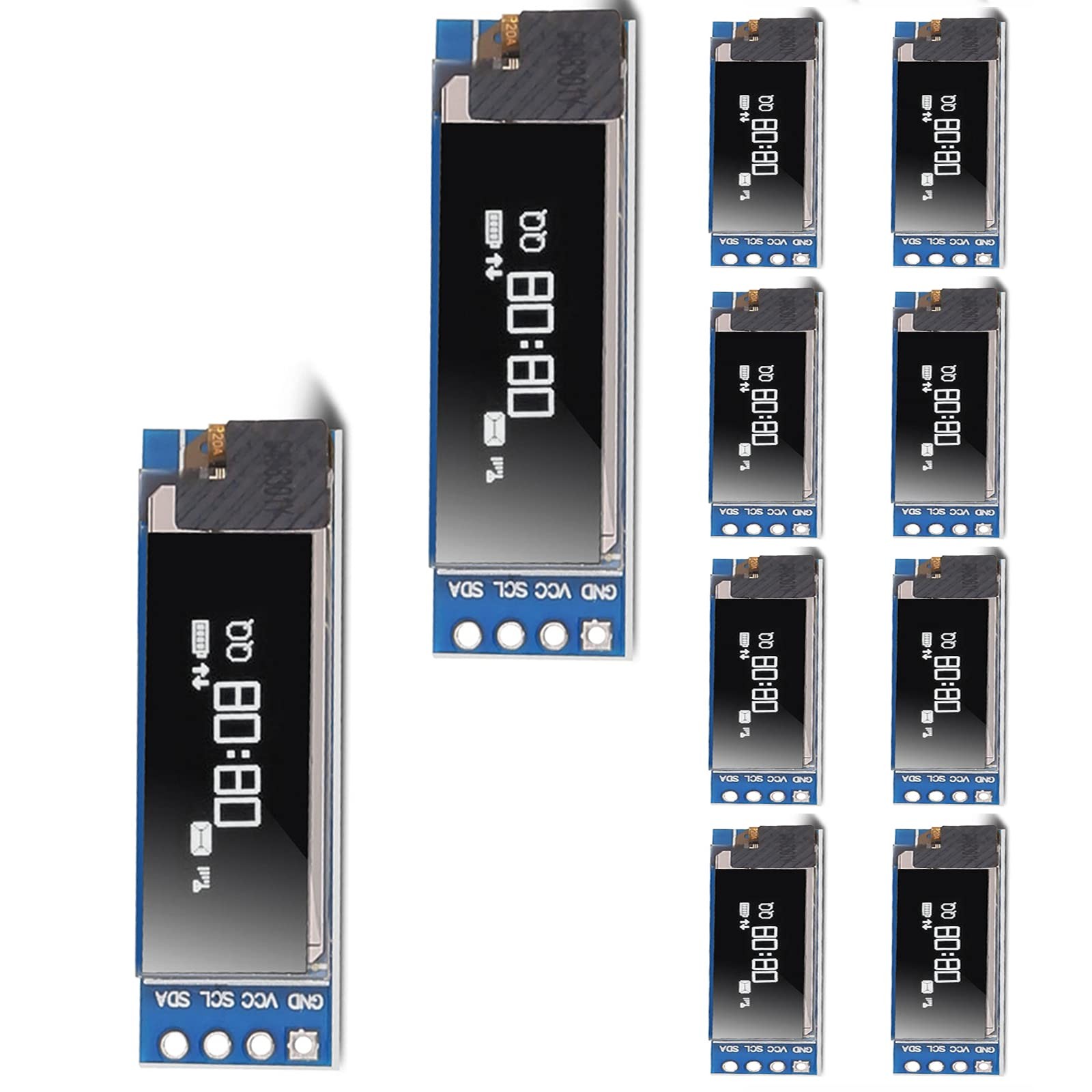 10 PCS 0.91 Inch 12832 IIC I2C OLED Display Module 128x32 SSD1306 LCD White
