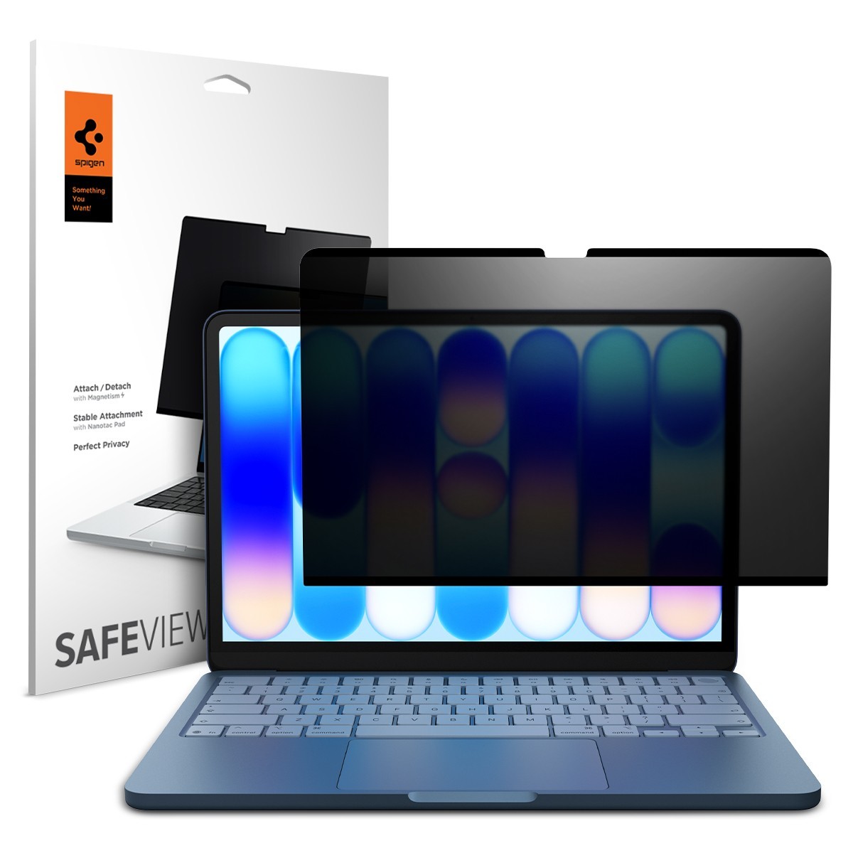 For MacBook Neo | Spigen Safe View Privacy Screen Protector Magnetic Attachment