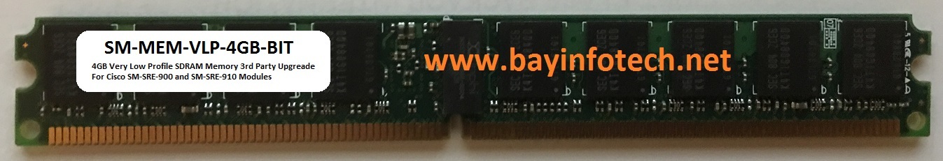 SM-MEM-VLP-4GB 4GB VLP Memory 3rd Party For Cisco SM-SRE-900 SM-SRE-910 Modules