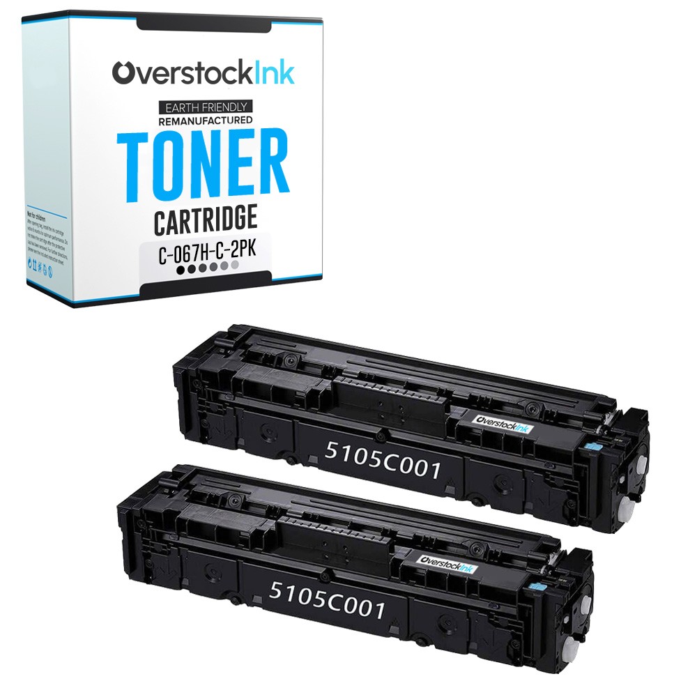 OSI 2-Pack Replacement Canon 067 H Cyan Toner Cartridges for i-SENSYS LBP633Cdw