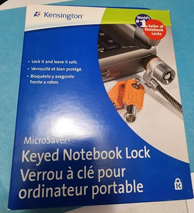 NEW in Box  Kensington Lock MicroSaver Notebook Laptop Security Cable w/ Key