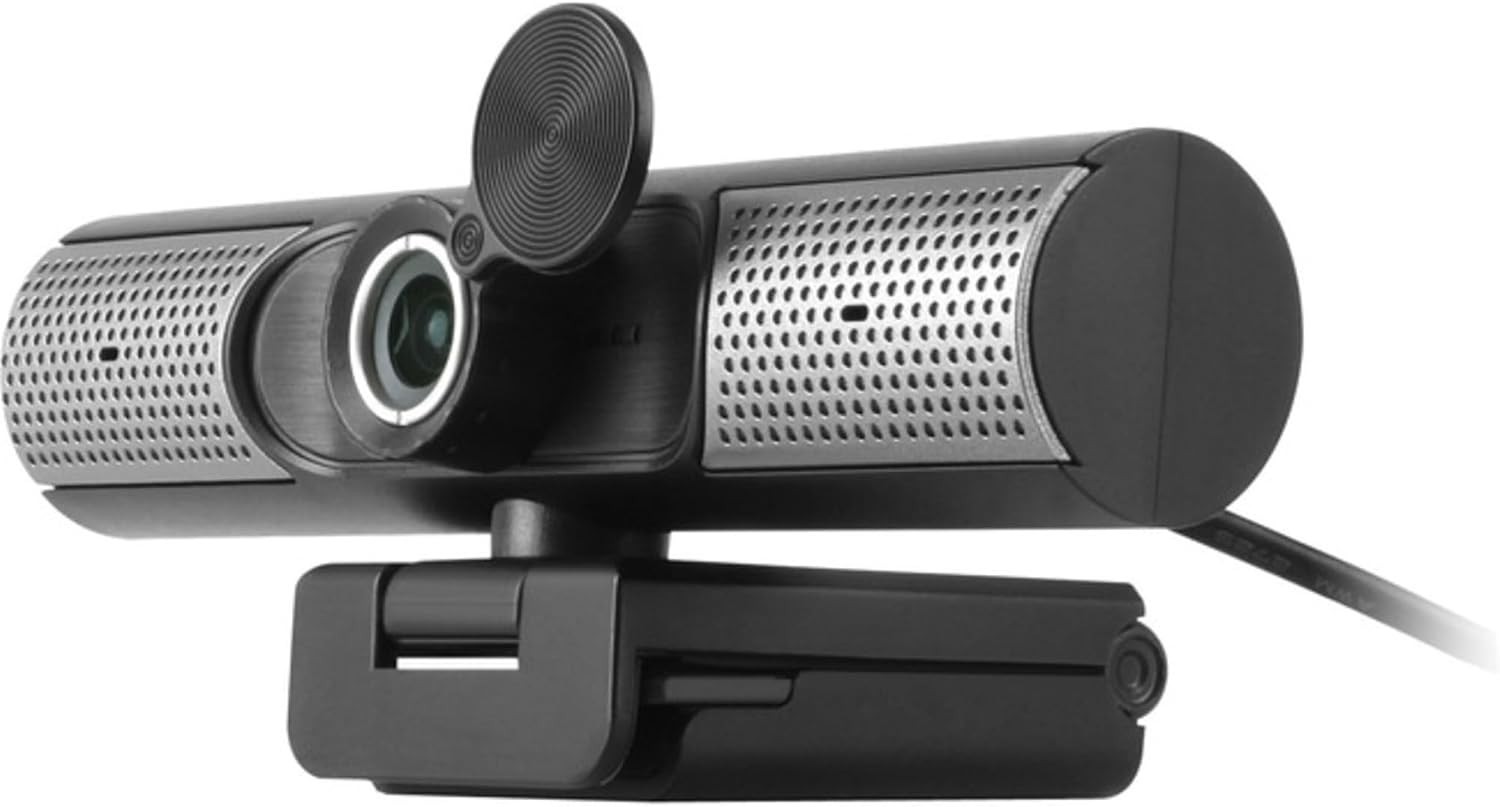 Aluratek AWCS06F 1080P HD Webcam with Built-in Speakers Omnidirectional Mic USB