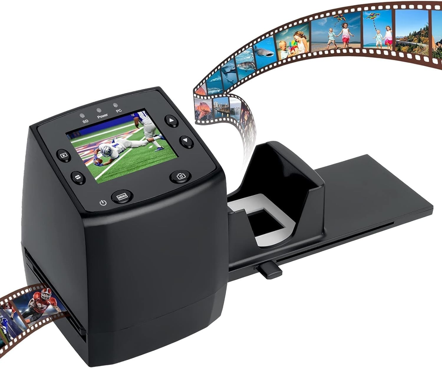 High-Resolution 135 Film Negative Scanner & Slide Viewer, Convert 35mm to JPEG,