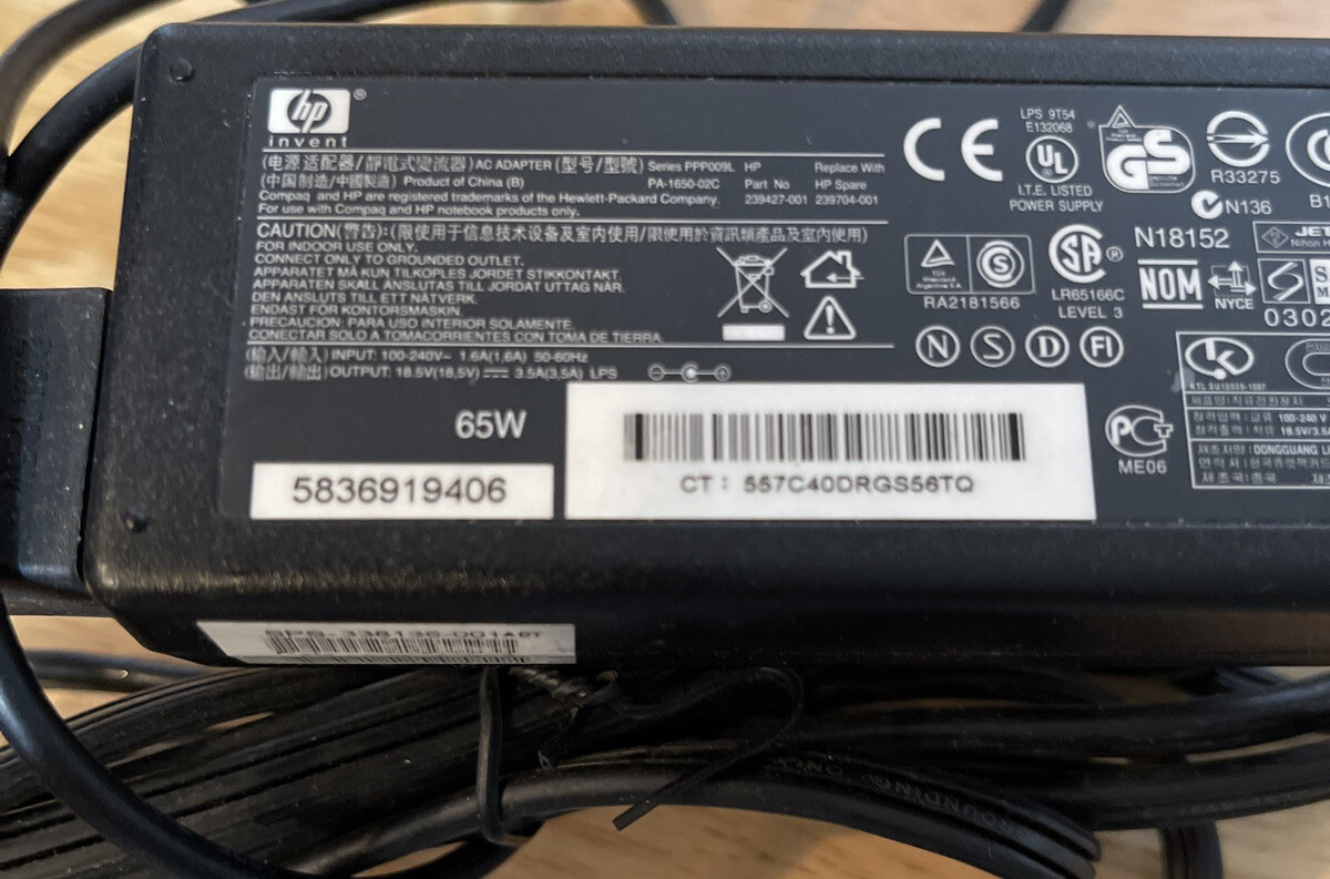 Original OEM HP AC Adapter For HP Compaq PresarioB2000 B2800 B3000 Laptop Power