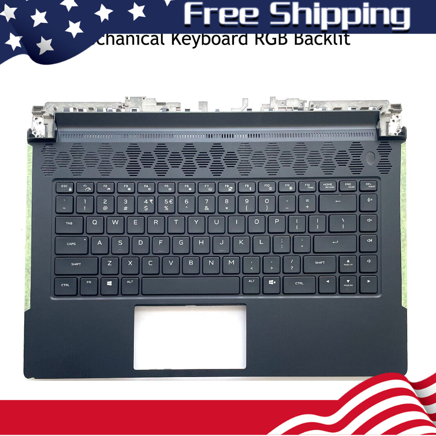 New For Dell Alienware M15 R5 R6 Palmrest Mechanical RGB Backlit Keyboard 0GN42X