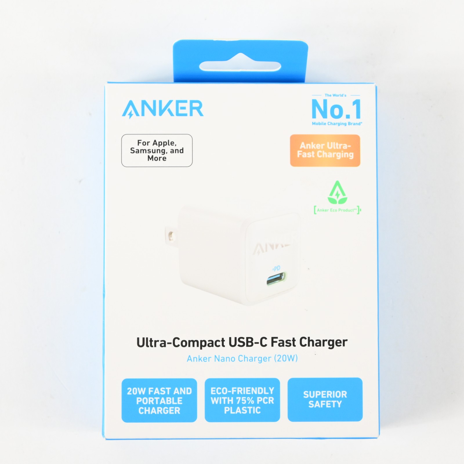 Anker Compact 20W Anker Wall Charger Adapter - White Power Adapter - Open Box