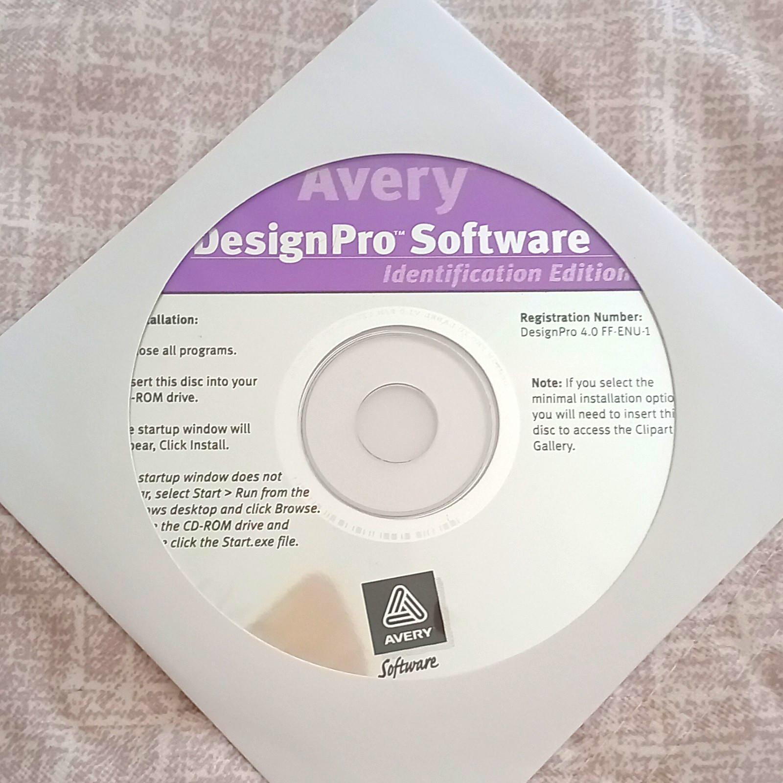 Avery DesignPro Software Identification Edition v4.0 PC CD-ROM Brand New Sealed