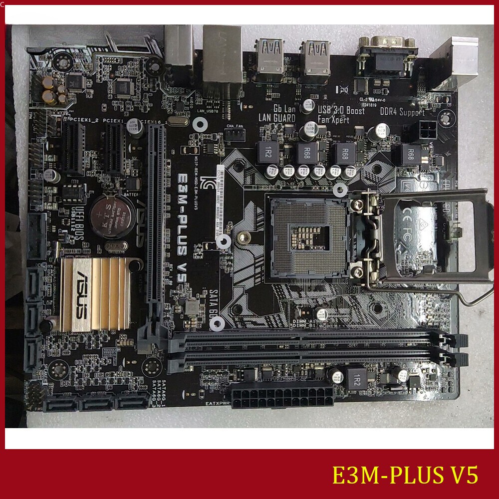 FOR ASUS E3M-PLUS V5 DDR4*2 LGA 1151 Intel 32GB C232 Micro ATX Motherboard Test