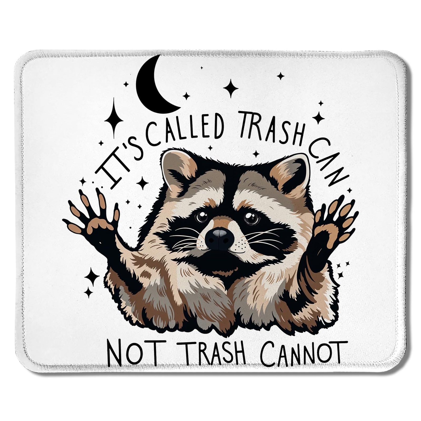 Foritho Funny Raccoon Mouse Pad 9.5x7.9 Inch, It's Called Trash Can Not Trash...