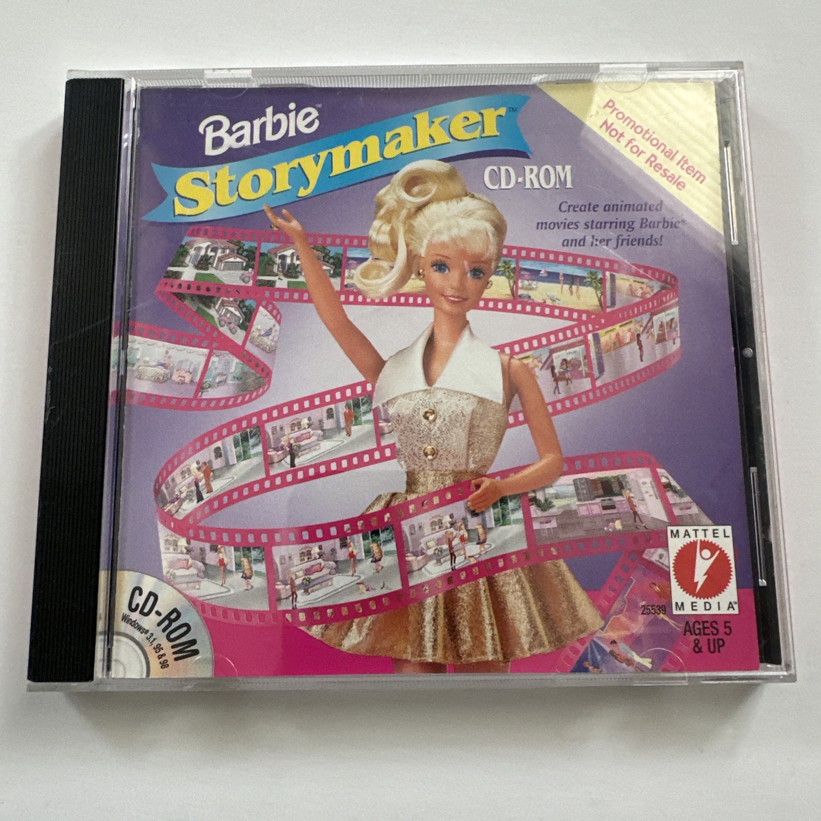 VTG Barbie Storymaker Mattel Media CD-ROM Windows Software Game PC 1999