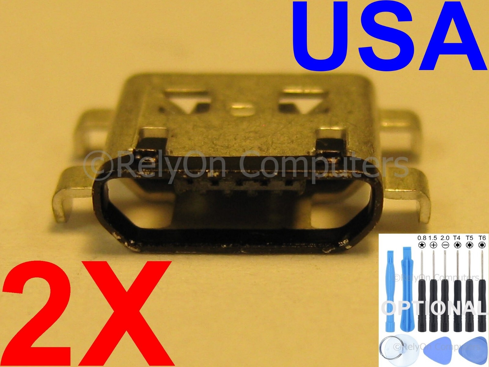2x Type-C / Micro USB Charging Port Charger Connector For Dragon Touch Tablet