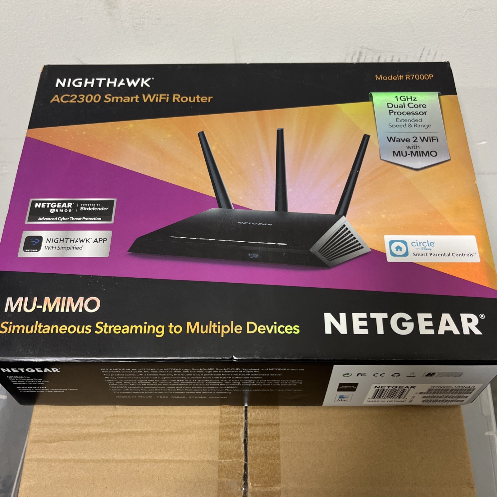 NETGEAR Nighthawk R7000P AC2300 WIFI Wireless Router R7000P-100NAS NEW OPEN BOX