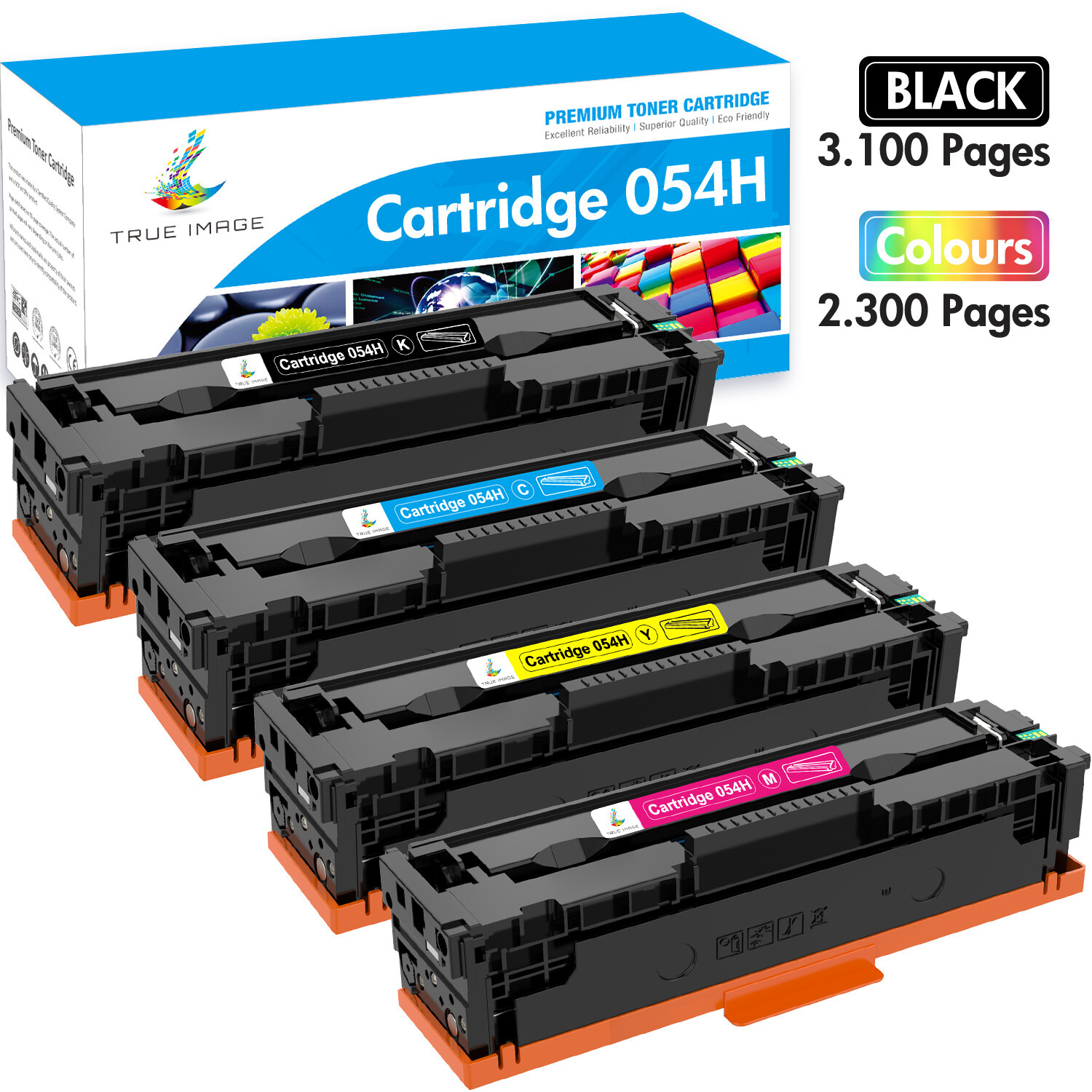 4 PACK CRG 054 054H Toner Cartridge For Canon Color ImageCLASS MF642Cdw Toner