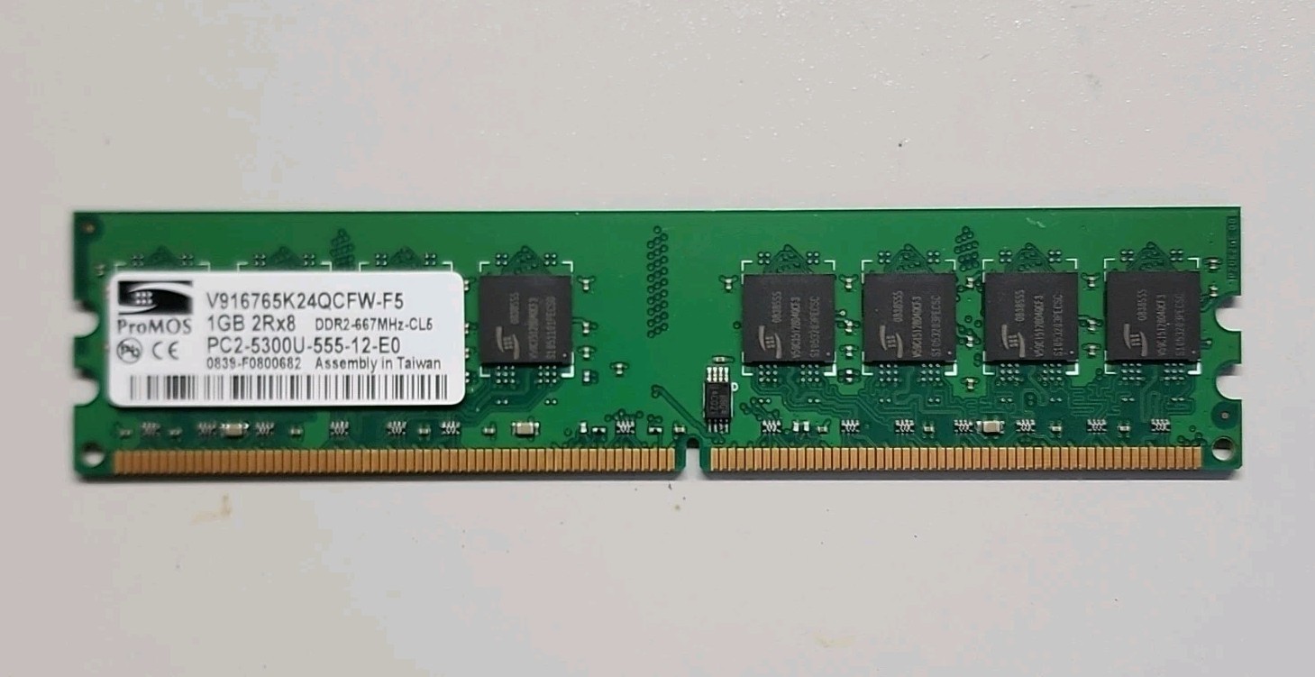 ProMOS Technologies 1GB DDR2-667 DIMM PC2-5300U 240-Pin RAM Module