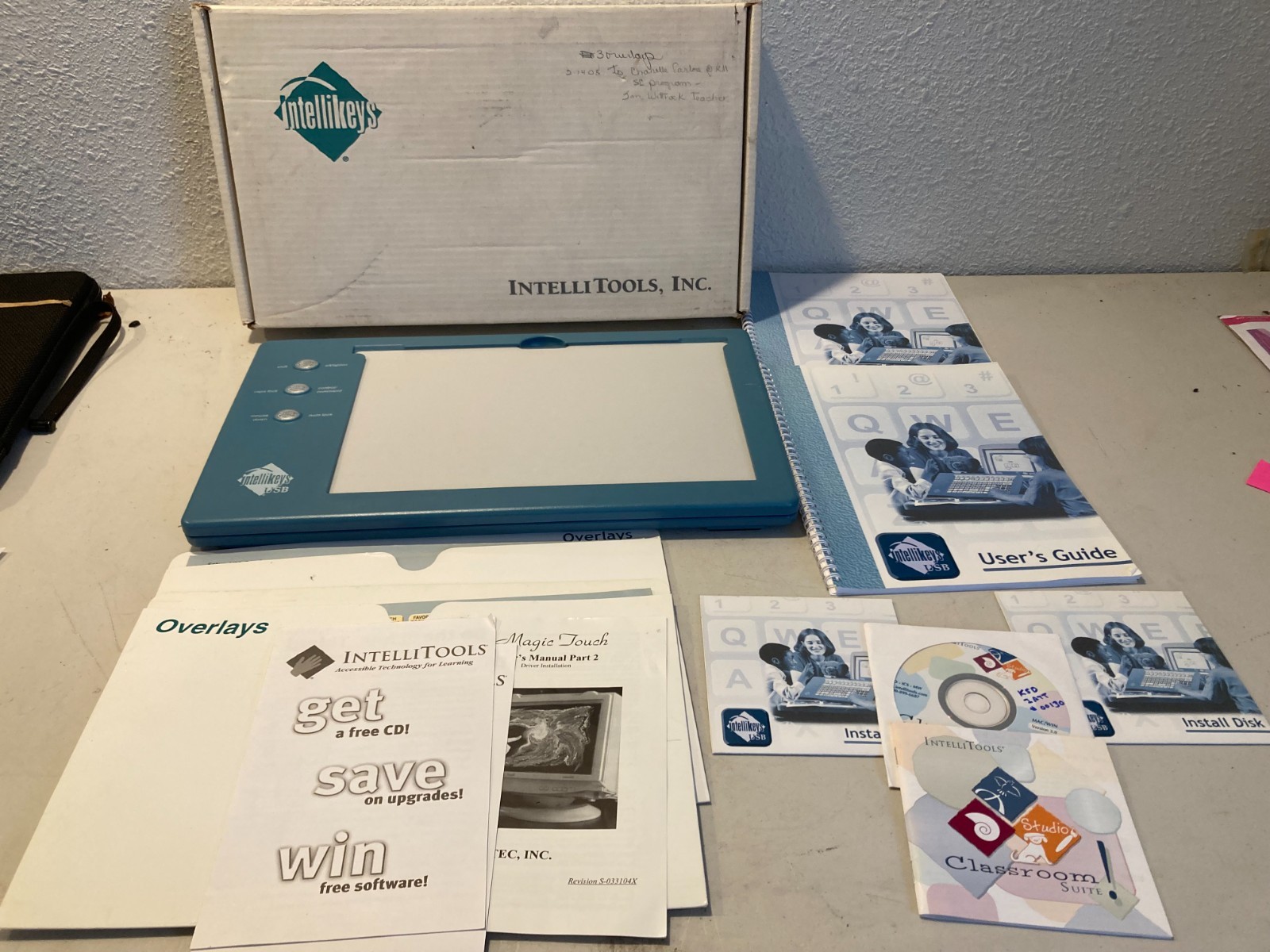 IntelliTools IntelliKeys USB Adaptive Keyboard Set Box Manuals Overlays