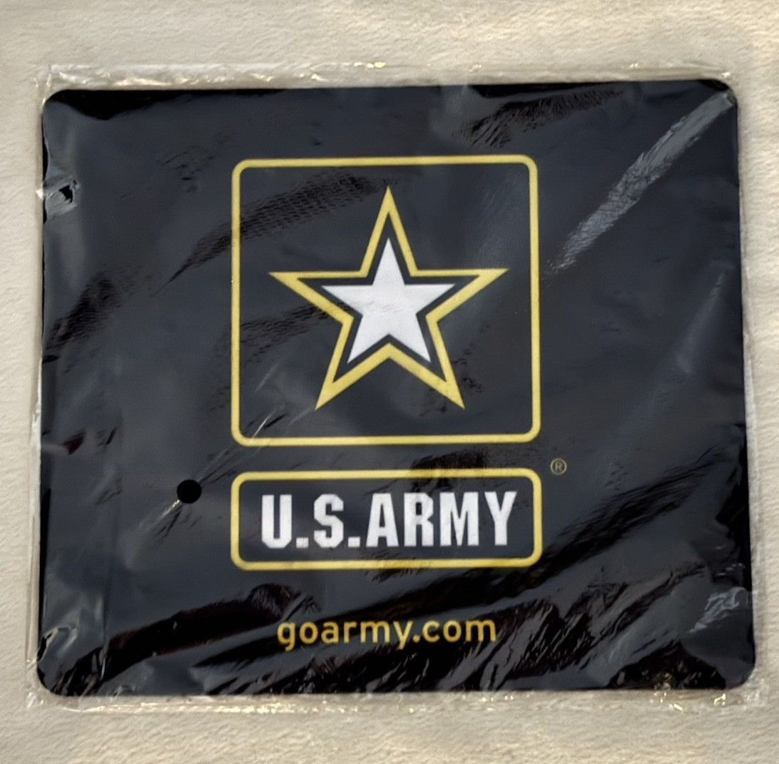 US Army Star Insignia Computer Mouse Pad - NEW - Sealed Package 9 in x 8 in