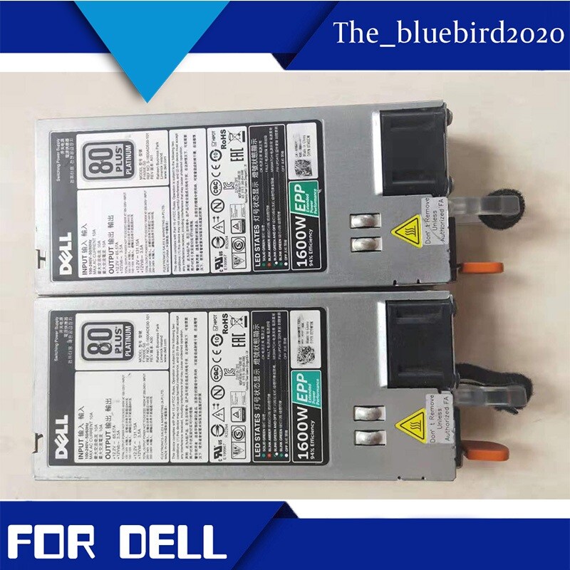 For Dell R530 R630 R730 Server Power Supply 1600W 95HR5 T4GCW D5W1N