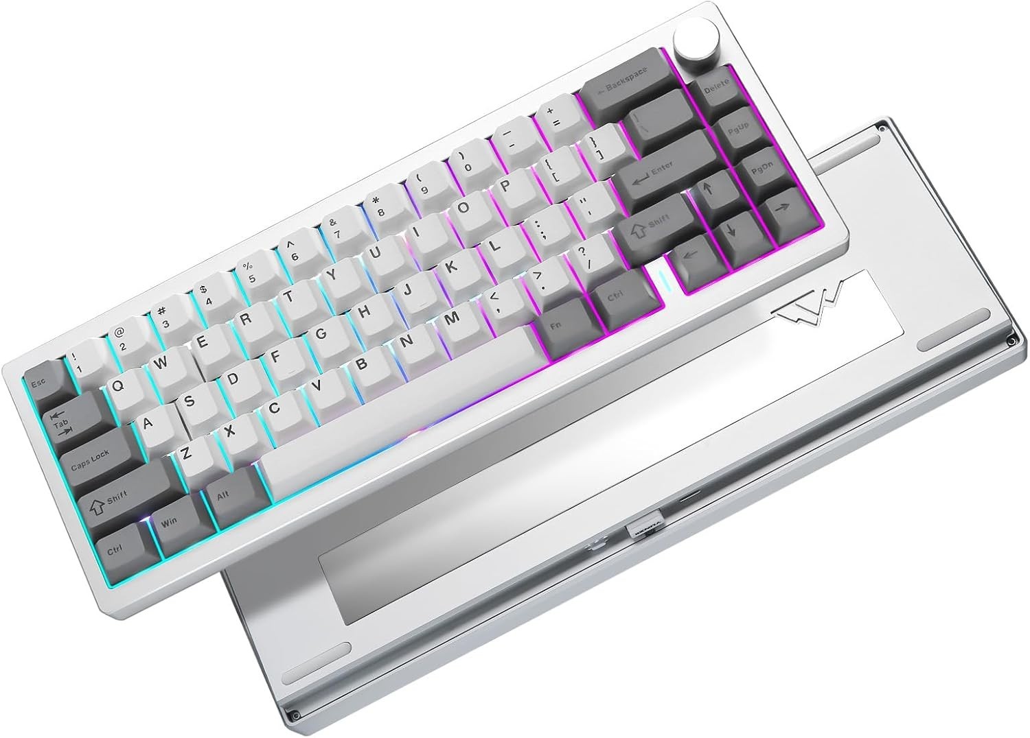 YUNZII AL68 Wireless Aluminum Mechanical Keyboard Silver QMK VIA HotSwap OpenBox